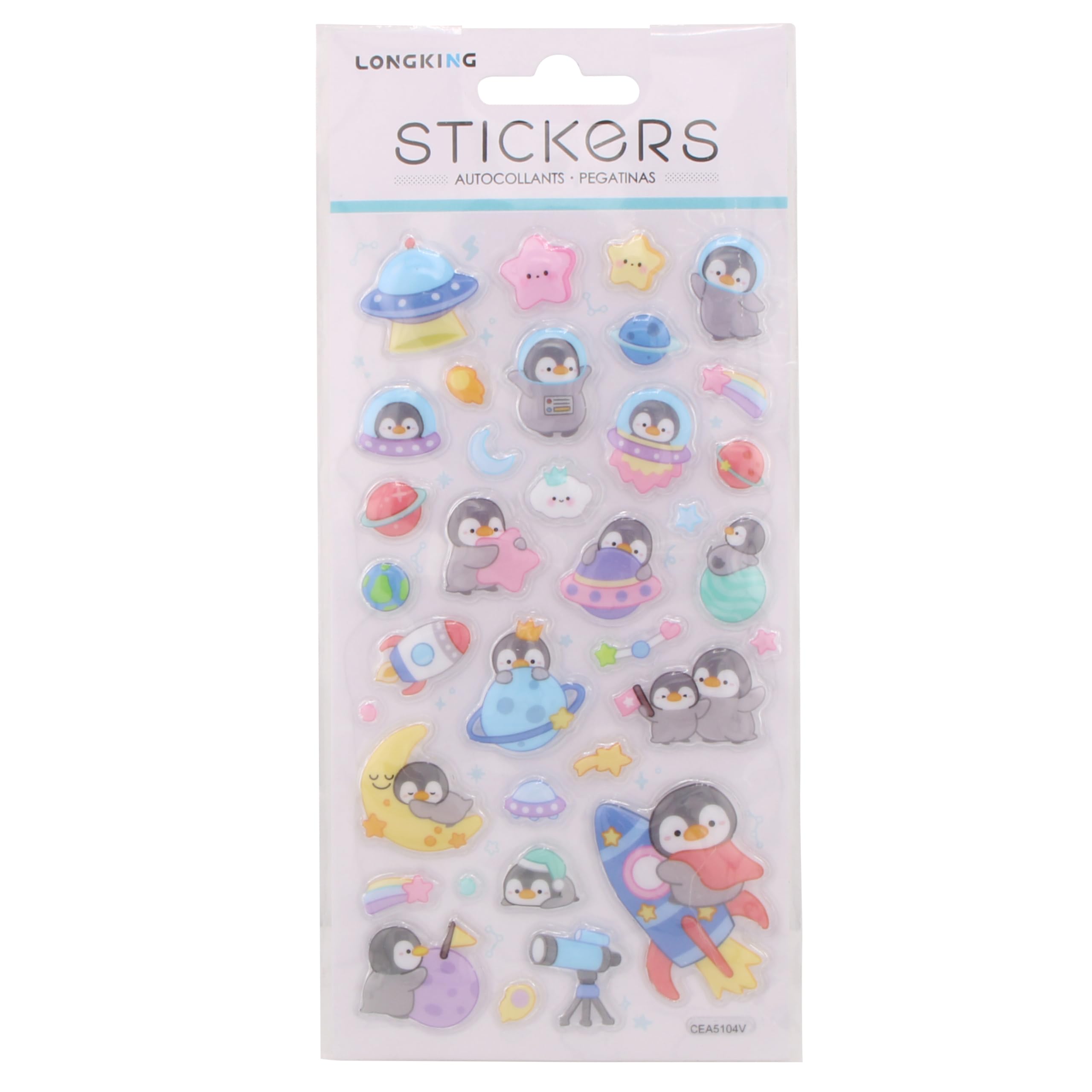 Amazon.co.jp: ぷっくりシール 宇宙ペンギン : 文房具・オフィス用品